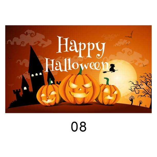 Photo Props Black Sky Autumn Halloween Custom Orange Black Theme Horror Party Any Size Banner Birthday Backdrop Pumpkin Background